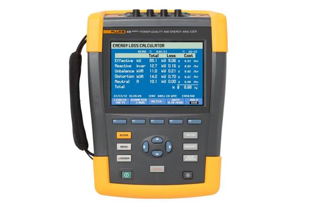 Fluke 435 Series II Basic Power Quality and Energy Analyzer front view